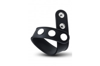 Черное эрекционное кольцо на кнопках