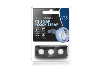 Черное эрекционное кольцо на кнопках