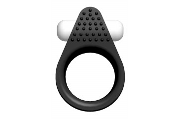 Чёрное эрекционное кольцо Silicone Stimu-Ring