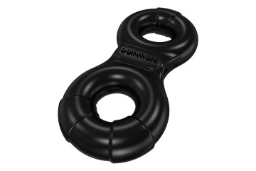 Чёрное эрекционное виброкольцо Eight