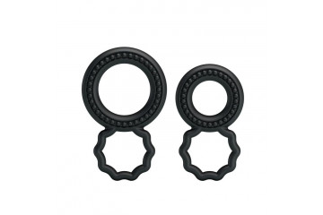 Набор из 2 эрекционных колец с подхватом мошонки