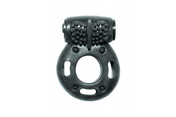 Черное эрекционное кольцо с вибрацией Rings Axle-pin