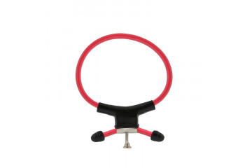 Красно-чёрное эрекционное кольцо с утяжкой RING OF POWER ADJUSTABLE RING