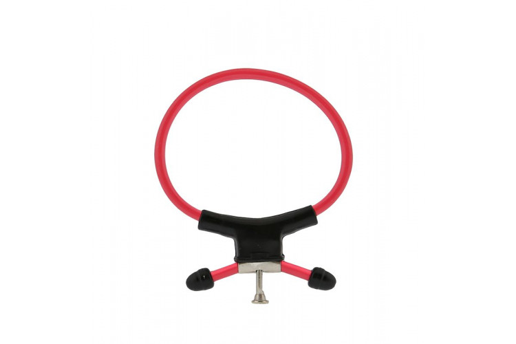 Красно-чёрное эрекционное кольцо с утяжкой RING OF POWER ADJUSTABLE RING