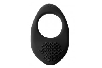 Черное эрекционное виброкольцо Pure Passion Moonshine