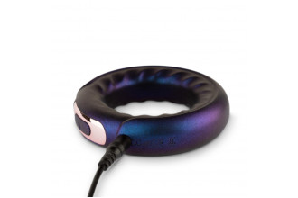 Фиолетовое эрекционное виброкольцо Saturn Vibrating Cock/Ball Ring