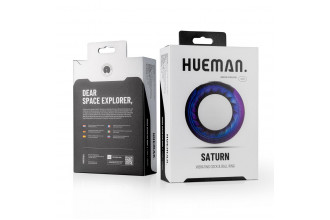 Фиолетовое эрекционное виброкольцо Saturn Vibrating Cock/Ball Ring