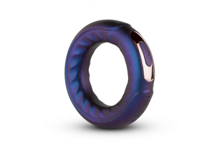 Фиолетовое эрекционное виброкольцо Saturn Vibrating Cock/Ball Ring