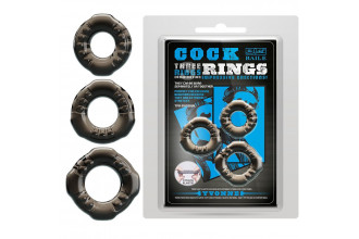 Набор из 3 эластичных дымчатых эрекционных колец