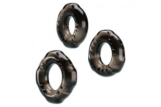 Набор из 3 эластичных дымчатых эрекционных колец
