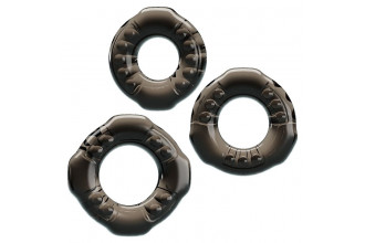 Набор из 3 эластичных дымчатых эрекционных колец