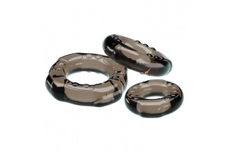 Набор из 3 эластичных дымчатых эрекционных колец