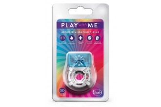 Синее эрекционное виброкольцо One Night Stand Vibrating C-Ring