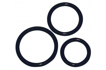 Набор из 3 чёрных эрекционных колец разного диаметра