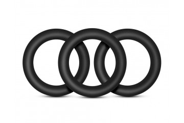 Набор из 3 черных эрекционных колец Black Small Penis Rings