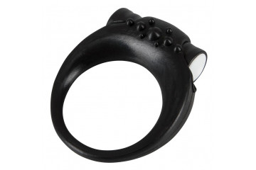 Чёрное виброкольцо для пениса Stayer