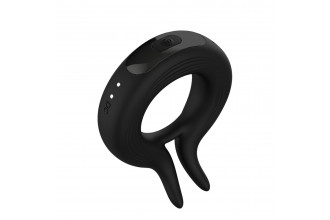 Черное эрекционное кольцо Marry Me Rechargeable Vibrating Cockring