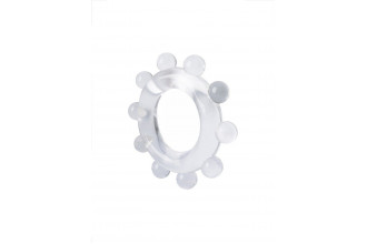 Прозрачное эрекционное кольцо со стимулирующими шариками