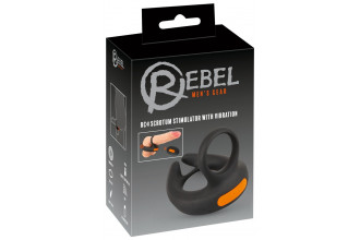 Черный вибростимулятор мошонки RC Scrotum Stimulator with Vibration