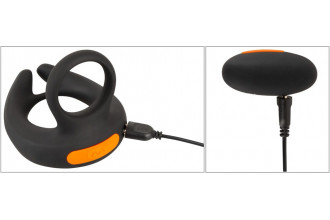 Черный вибростимулятор мошонки RC Scrotum Stimulator with Vibration