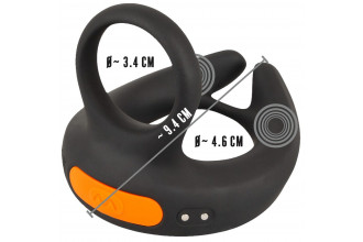 Черный вибростимулятор мошонки RC Scrotum Stimulator with Vibration