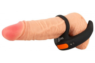 Черный вибростимулятор мошонки RC Scrotum Stimulator with Vibration