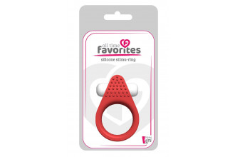 Красное эрекционное кольцо Silicone Stimu-Ring