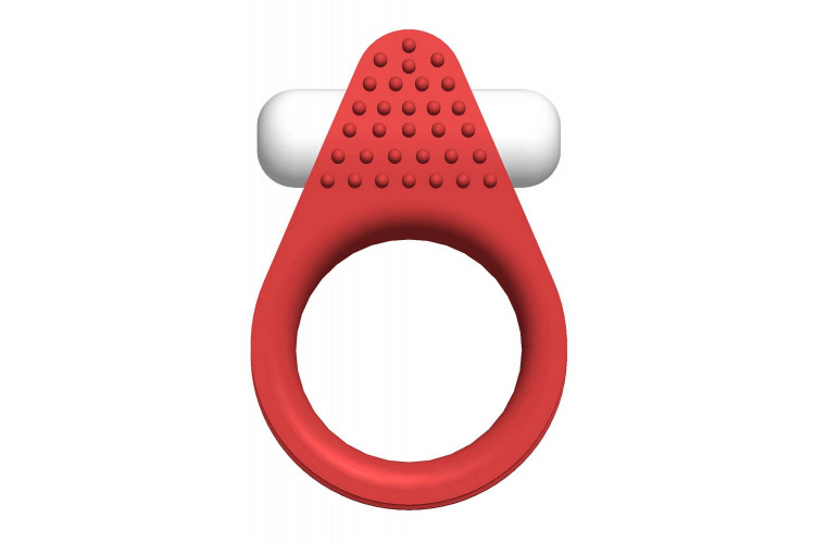 Красное эрекционное кольцо Silicone Stimu-Ring
