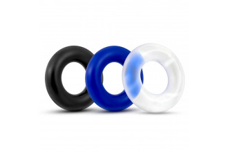 Набор из 3 разноцветных колец Stay Hard Donut Rings