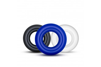 Набор из 3 разноцветных колец Stay Hard Donut Rings