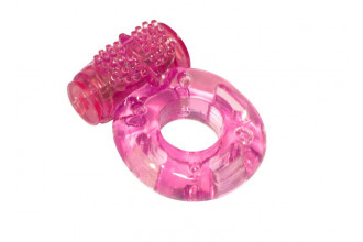 Розовое эрекционное кольцо с вибрацией Rings Axle-pin