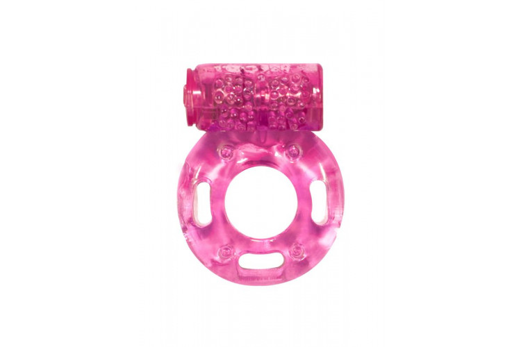 Розовое эрекционное кольцо с вибрацией Rings Axle-pin