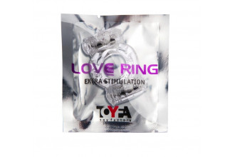 Прозрачное виброкольцо с двумя вибропульками