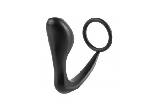 Эрекционное кольцо с анальной пробкой Ass-Gasm Cockring Plug
