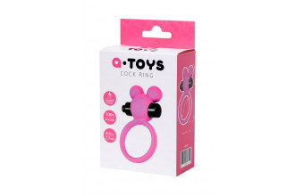 Розовое виброкольцо на пенис A-Toys