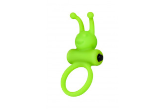 Зеленое эрекционное виброкольцо на пенис Cock Ring