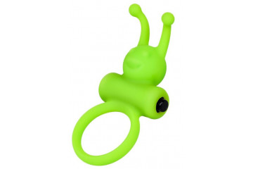 Зеленое эрекционное виброкольцо на пенис Cock Ring