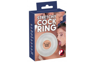 Прозрачное гладкое кольцо Stretchy Cockring