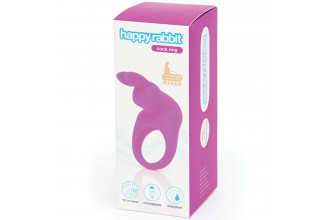 Фиолетовое эрекционное виброкольцо Happy Rabbit Rechargeable Rabbit Cock Ring
