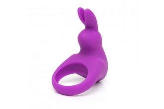 Фиолетовое эрекционное виброкольцо Happy Rabbit Rechargeable Rabbit Cock Ring