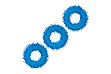 Комплект из трех голубых колец для эрекции 3-Pack Ultra-Stim Stretch Cock Rings