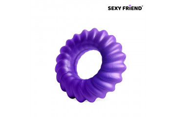 Фиолетовое фигурное эрекционное кольцо