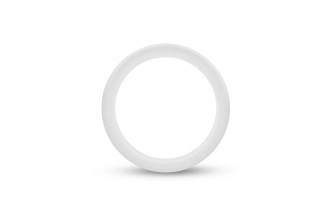 Белое люминесцентное эрекционное кольцо Silicone Glo Cock Ring