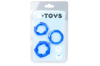 Набор из 3 синих эрекционных колец A-toys