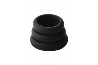 Набор из 3 черных эрекционных колец Smooth Silicone Cockring Pack