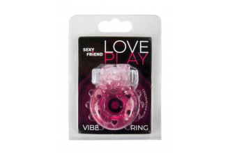 Розовое эрекционное виброкольцо в форме зайчика