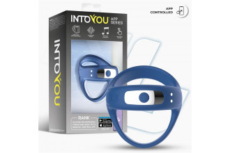 Синее интерактивное эрекционное виброкольцо Rank