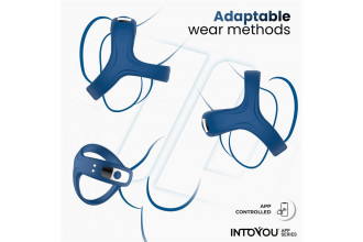 Синее интерактивное эрекционное виброкольцо Rank