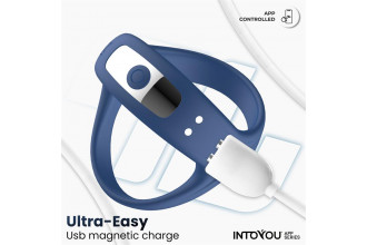 Синее интерактивное эрекционное виброкольцо Rank