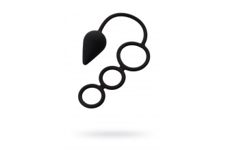 Тройное эрекционное кольцо с анальным хвостом Drop M-size